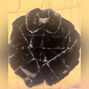 Luxurious Black Faux Fur Jacket